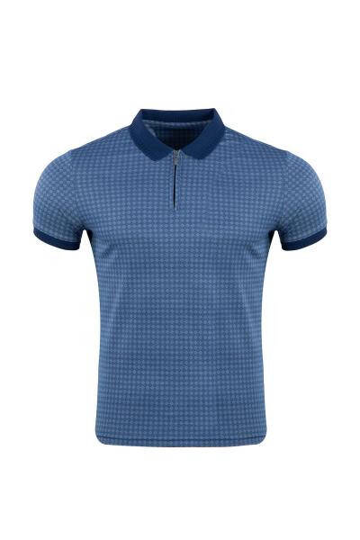 Regular Fit Polo Yaka Fermuarlı T-shirt - 4