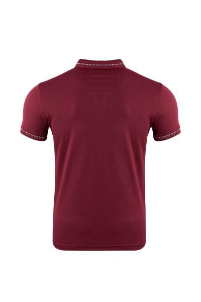 Regular Fit Polo Yaka Kısa Kollu Jakarlı T-shirt - 6