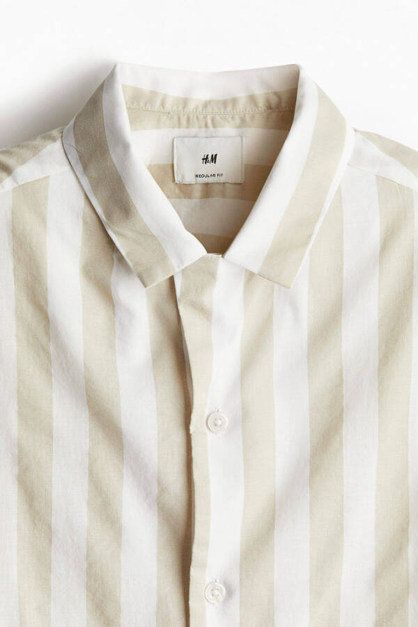 Regular fit printed men's collar shirt - 8