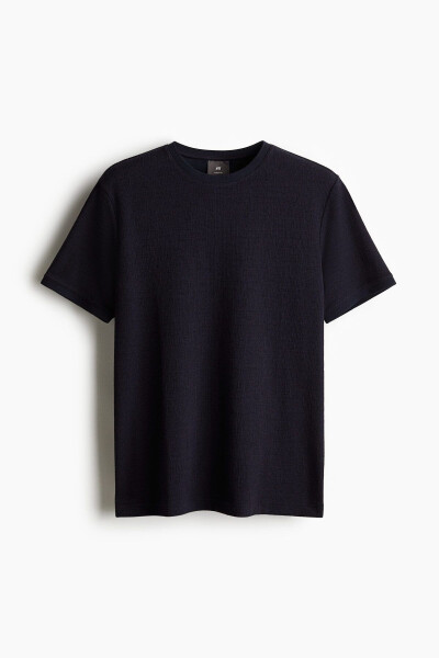 Regular Fit Textured T-Shirt - 4