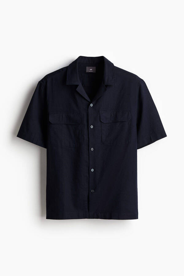 Regular fit utility shirt made with linen blend. - 5