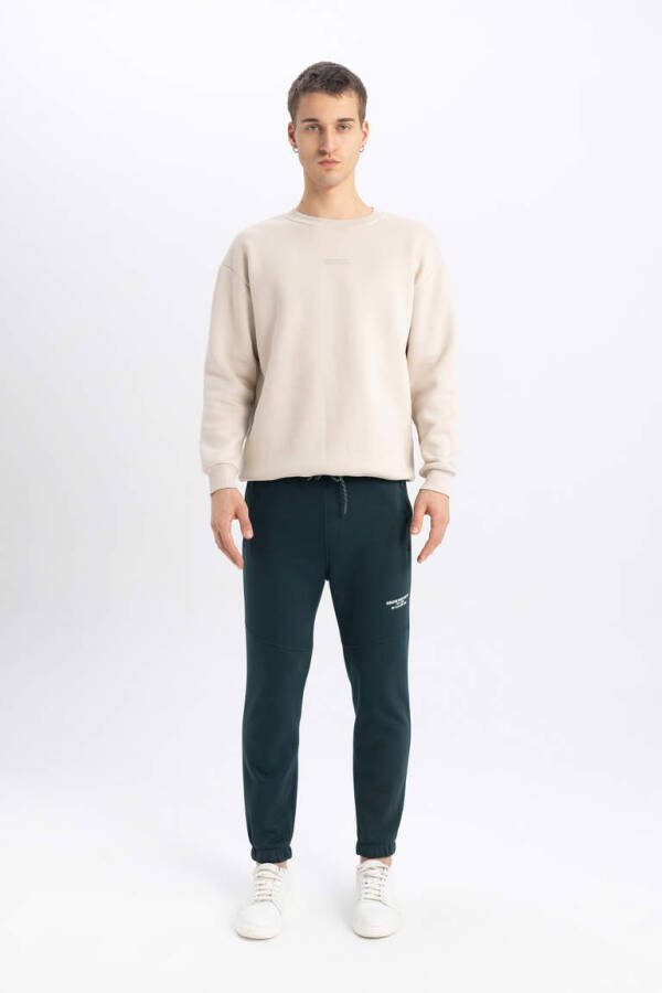 Regular Fit Zip Pocket Sweatpants Green - 4