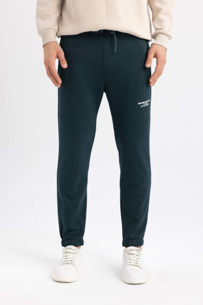 Regular Fit Zip Pocket Sweatpants Green - 5