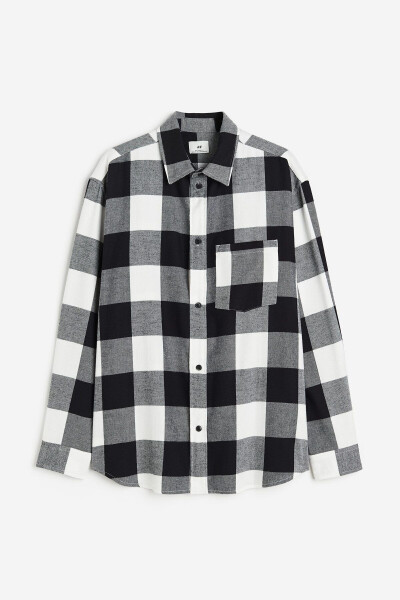 Relaxed fit flannel shirt - 5