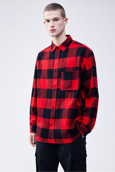 Relaxed fit flannel shirt - 2