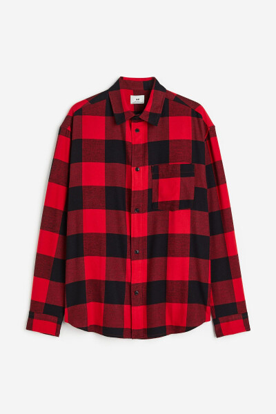 Relaxed fit flannel shirt - 3