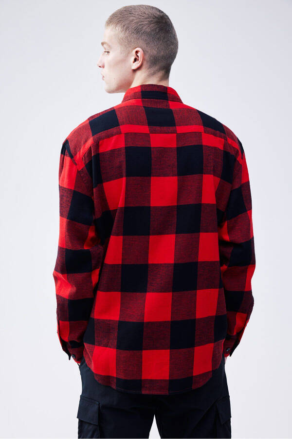 Relaxed fit flannel shirt - 4