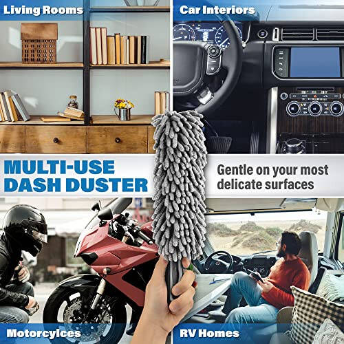 Relentless Drive Car Duster Interior - Car Accessories for Women, Gift for Men, New Car Must Haves for Car Cleaning Supplies, Car Detailing Kit, Stocking Stuffer, Dust Brush - 4