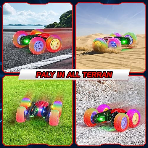 Remote Control Car RC Cars, 360°Rotating RC Race Car Toy with Headlight Wheel Light, 2.4Ghz Double-Side Roll 4WD Rock Crawler, Birthday Gifts for Boys Girls Age 3+ Year Old Kids Toys (Red) - 11