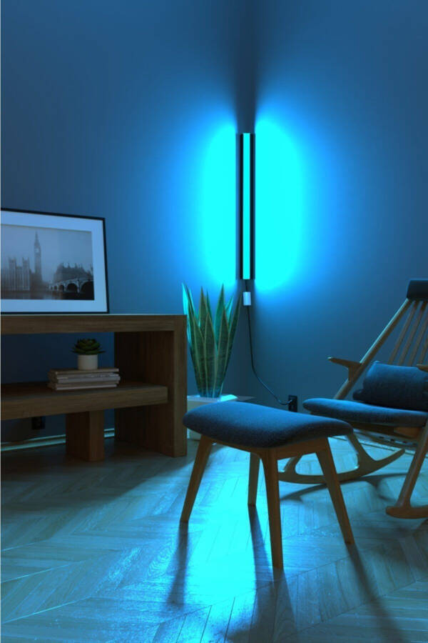 Remote Controlled Corner Rgb Led Table Lamp Sconce Night Light - 9