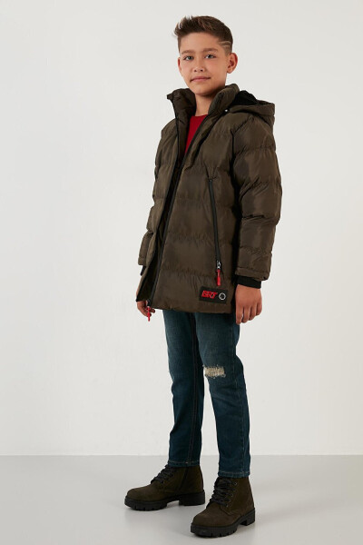 Removable Hooded Puffer Jacket with Fleece Lining 5763038 - 7