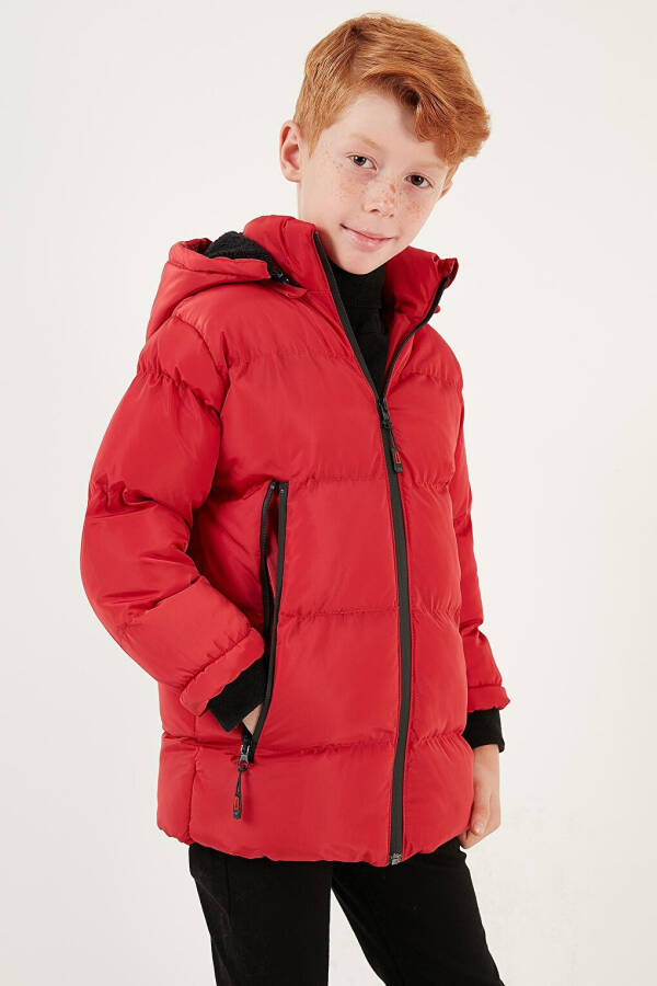 Removable Hooded Puffer Jacket with Fleece Lining 5763038 - 7