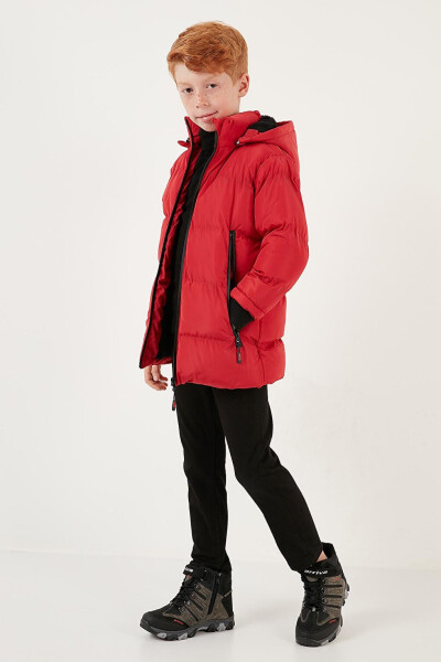 Removable Hooded Puffer Jacket with Fleece Lining 5763038 - 8