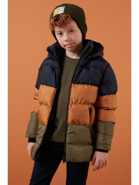 Removable Hooded Puffer Jacket with Plush Lining 57611967 - 1