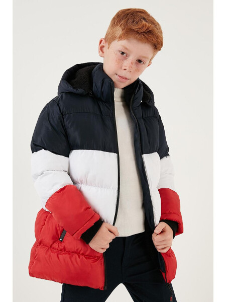 Removable Hooded Puffer Jacket with Plush Lining 57611967 - 2