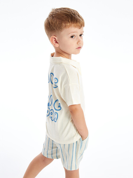 Resort Collar Mickey Mouse Print Baby Boy T-Shirt and Shorts 2 Piece Set - 7