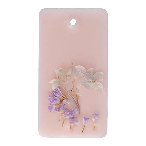 Restokki Light Rose Flavor Aromatherapy Wax Tablets, Cute Pink 3Pcs Paraffin Flower & Floral Air Freshener Cubes Collection for Wardrobe Office, Car, Home(Rectangle) - 1