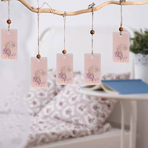 Restokki Light Rose Flavor Aromatherapy Wax Tablets, Cute Pink 3Pcs Paraffin Flower & Floral Air Freshener Cubes Collection for Wardrobe Office, Car, Home(Rectangle) - 7