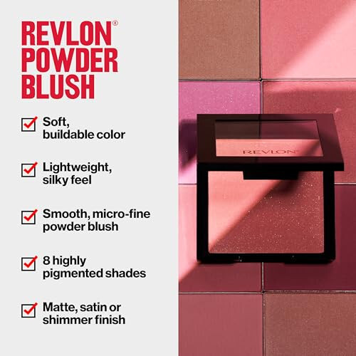 Revlon Blush, Powder Blush Face Makeup, High Impact Buildable Color, Lightweight & Smooth Finish, 004 Rosy Rendezvous, 0.17 oz - 3