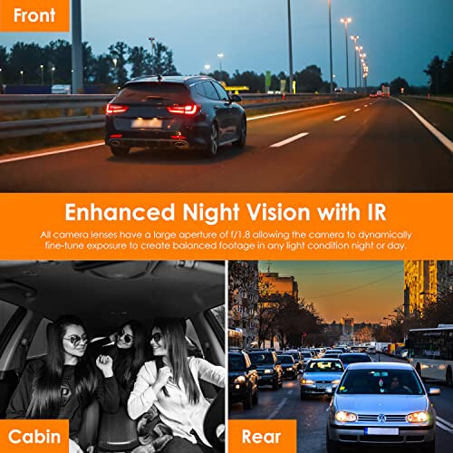 RexingUSA V2 PRO AI Dash Cam 3-Channel Front/Cabin/Rear 1080p Recording with Mobile App Night Vision Camera w/Front Collision Warning, Pedestrian Alert, Lane Departure Warning,Clear to Go Alert - 5