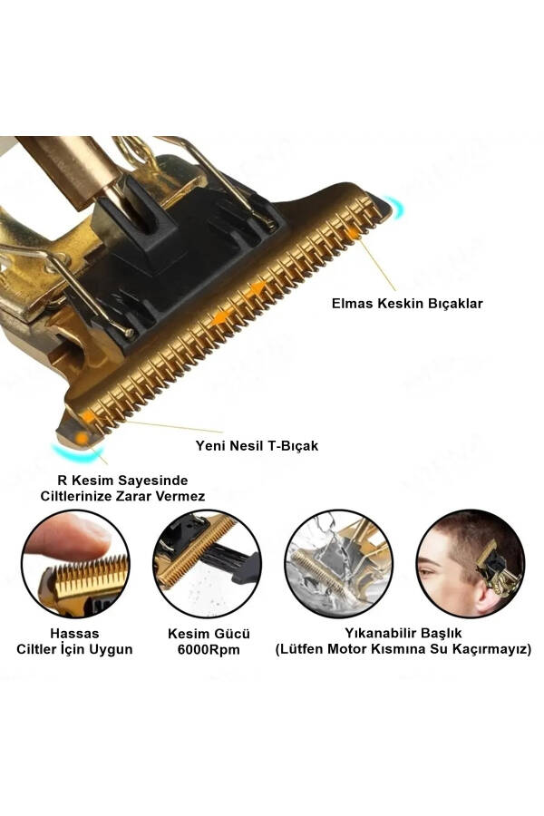 Rf-1806 Şarjlı Tıraş Makinesi Saç Sakal Lazer Epilasyon Öncesi Kol Bacak Yanak Koltuk Altı Vücut - 15