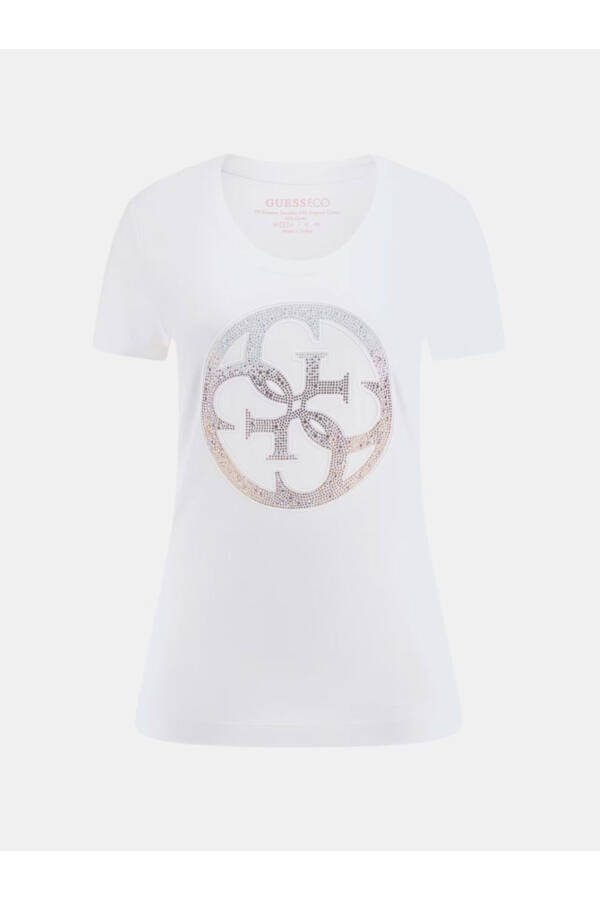 Rhinestones Front Logo T-shirt - 5