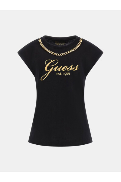 Rhinestones Front Logo T-shirt - 5