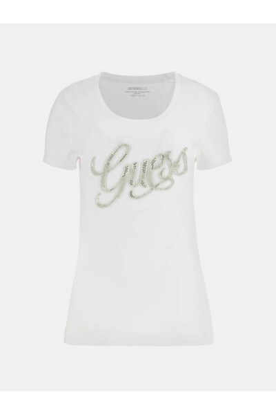 Rhinestones Front Logo T-shirt - 5