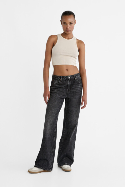 Ribbed Basic Crop Top - 2