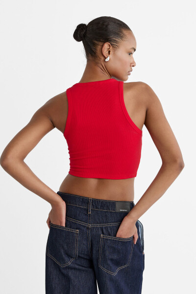 Ribbed Basic Crop Top - 17