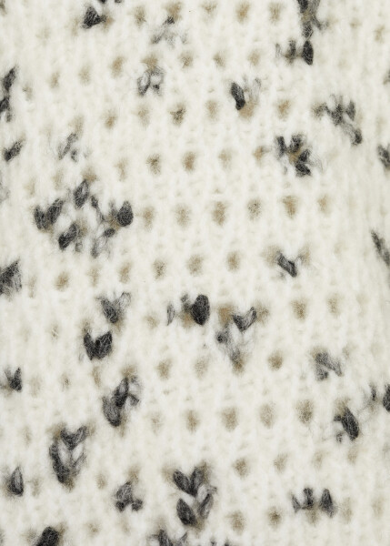 Ribbed knit sweater, off-white. - 13