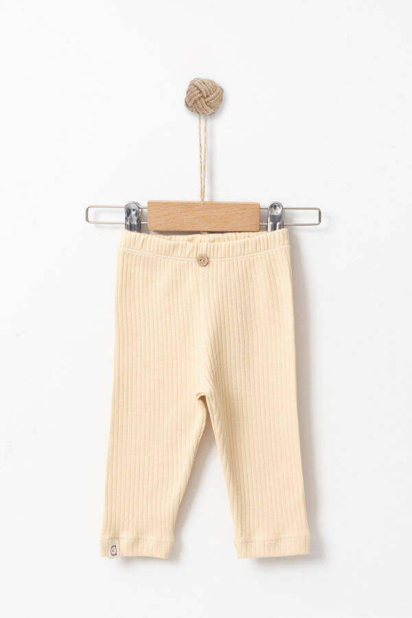 Ribbed Leggings 3-18 Months Sand Beige - 1