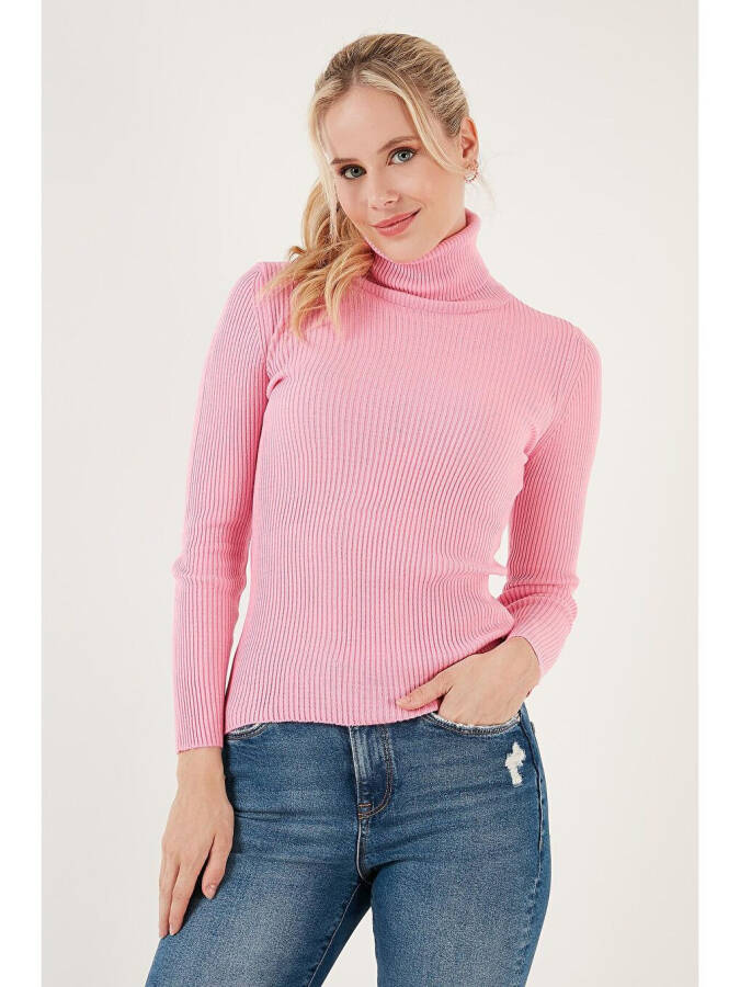 Ribbed Regular Fit Fisherman Neck Soft Acrylic Sweater 4614102 - 1