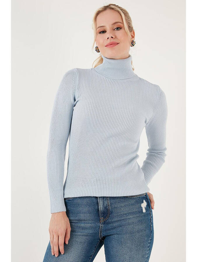 Ribbed Regular Fit Fisherman Neck Soft Acrylic Sweater 4614102 - 3