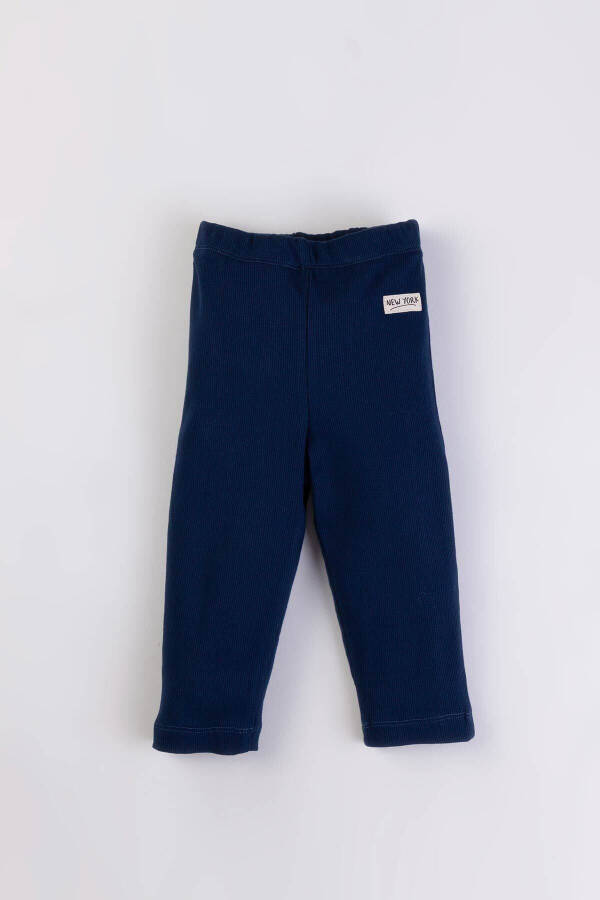 Ribbed Reinforced Fleece Unisex Baby Leggings - 1