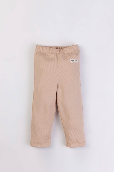 Ribbed Reinforced Unisex Baby Leggings - 1