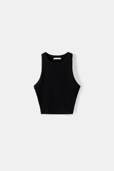 Ribbed Sleeveless T-shirt - 2