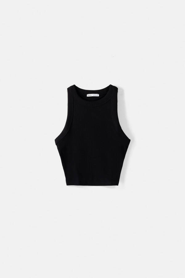 Ribbed Sleeveless T-shirt - 2