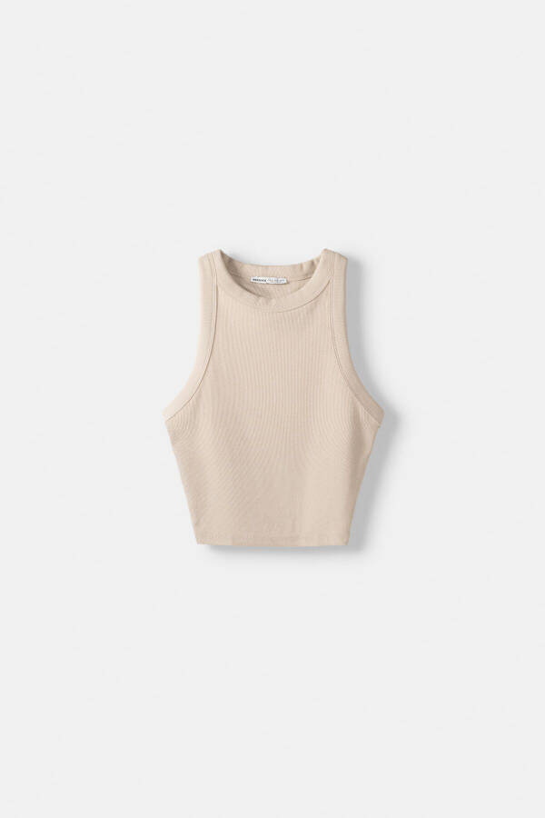 Ribbed Sleeveless T-shirt - 2