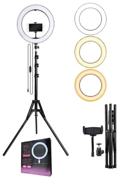 Ring Light for Youtube - Tiktok - Selfie - Makeup LED Lighted 10 Inch (26 Cm) 210 Cm Tripod - 1