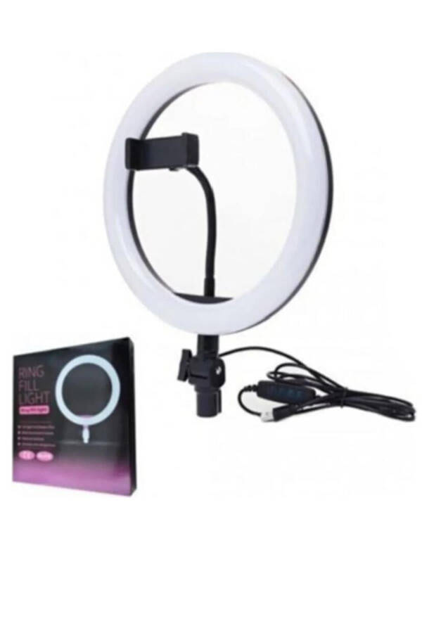 Ring Light for Youtube - Tiktok - Selfie - Makeup LED Lighted 10 Inch (26 Cm) 210 Cm Tripod - 4