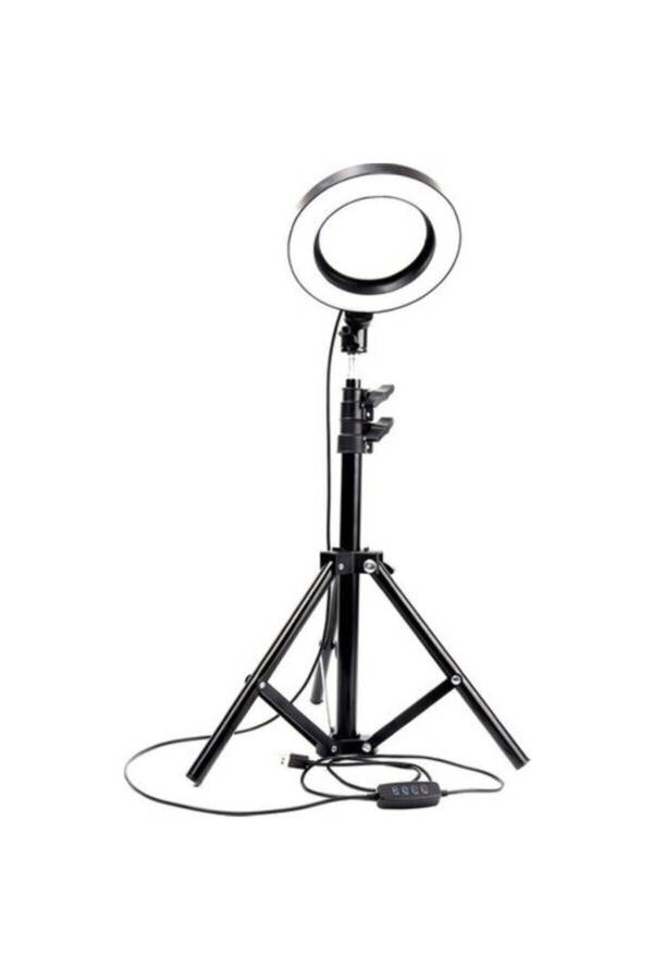 Ring Light Led 10 dyuym 26 sm Youtube, Tiktok, Sartaroshlik chirog'i Yorqinlik sozlanishi mumkin 210 sm Tripod - 7