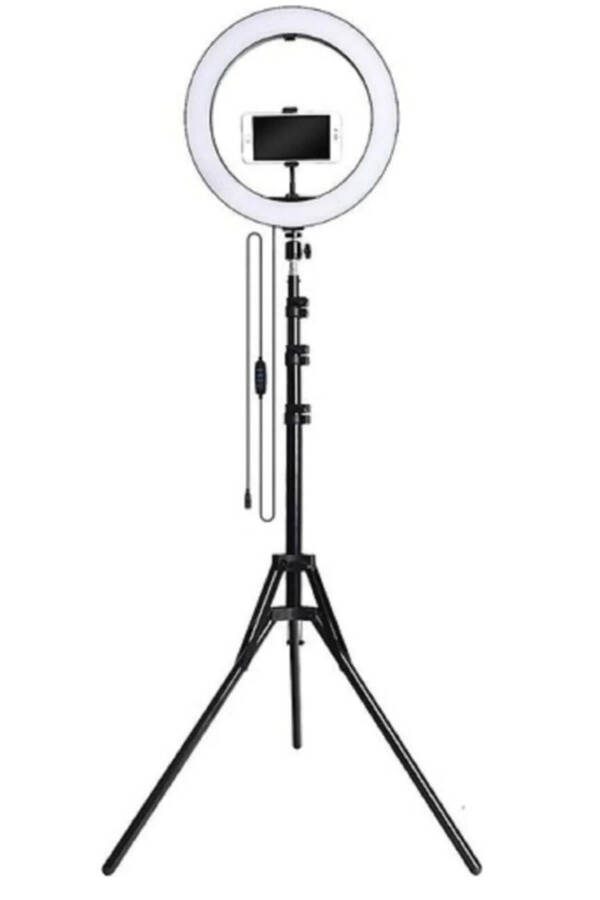 Ring Light Youtube - Tiktok - Selfie - Makyaj Led Işıklı 10 Inç (26 Cm) 210 Cm Tripod - 3