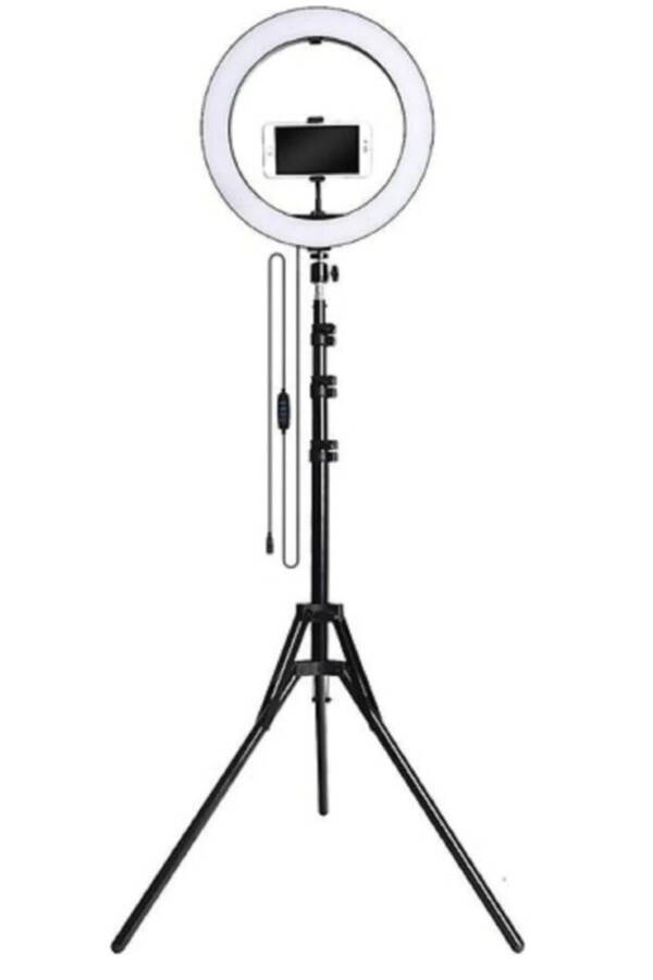 Ring Light Youtube - Tiktok - Selfie - Makyaj Led Işıklı 10 Inç (26 Cm) 210 Cm Tripod - 7