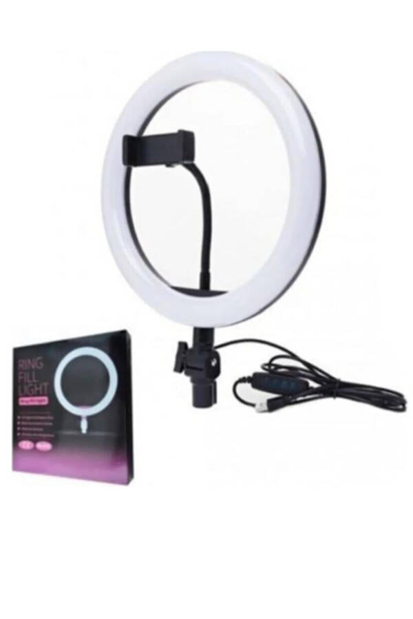 Ring Light Youtube - Tiktok - Selfie - Makyaj Led Işıklı 10 Inç (26 Cm) 210 Cm Tripod - 8