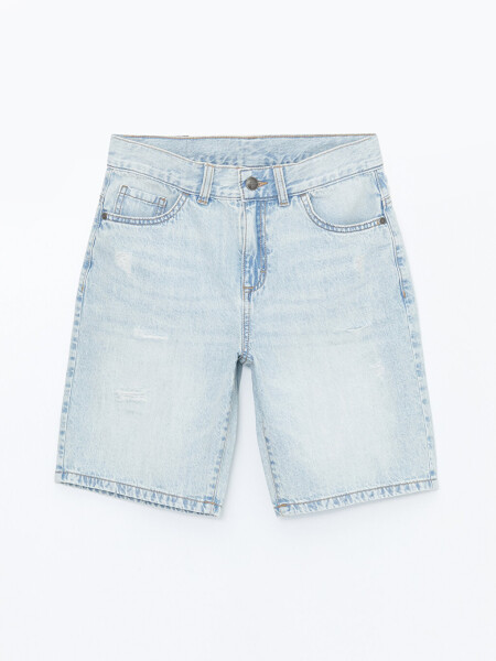 Ripped Detail Boys Jean Shorts - 3