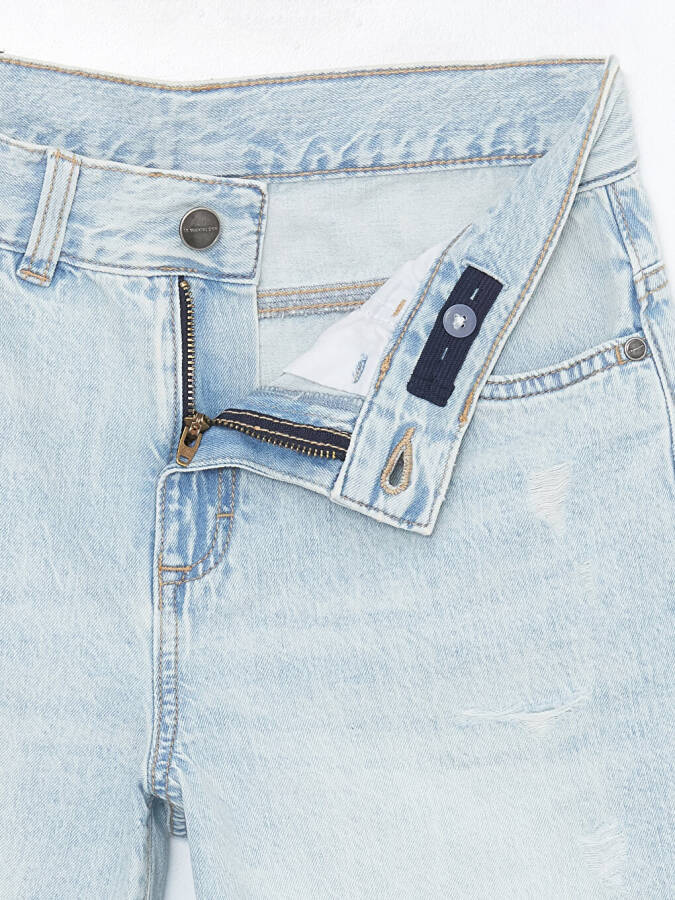 Ripped Detail Boys Jean Shorts - 5