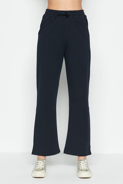 Ripped Spanish Leg Sweatpants 741 Navy - 3