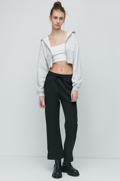 Ripped Spanish Leg Sweatpants 843 Black - 2