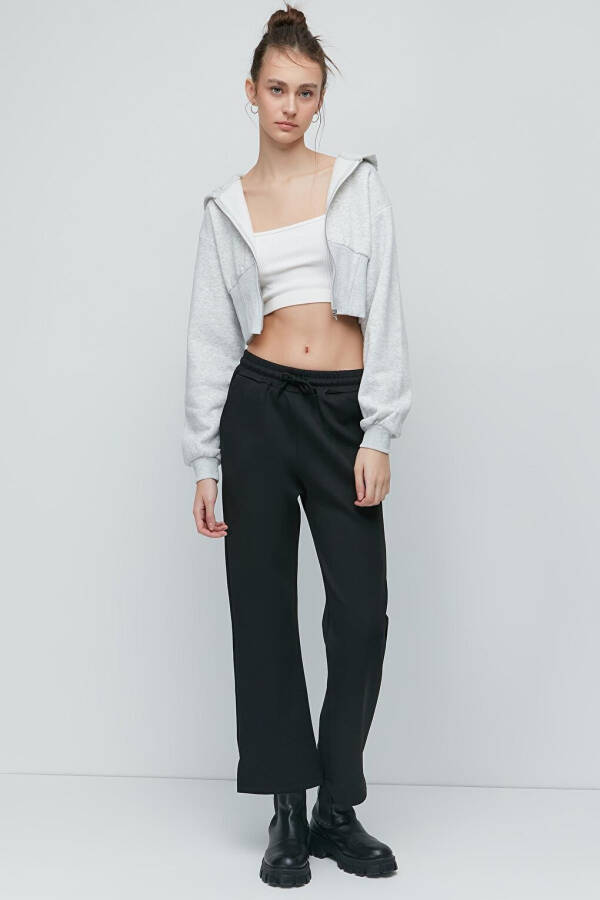 Ripped Spanish Leg Sweatpants 843 Black - 2